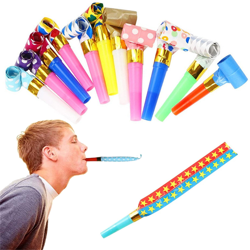 Wedding Event Supply - 10PCS Blowout Long Nose Whistle Party
