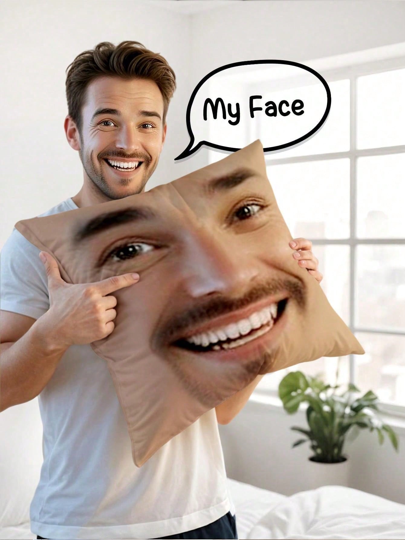1pc Custom Face Square Pillow  - Wedding Party Supply review and price