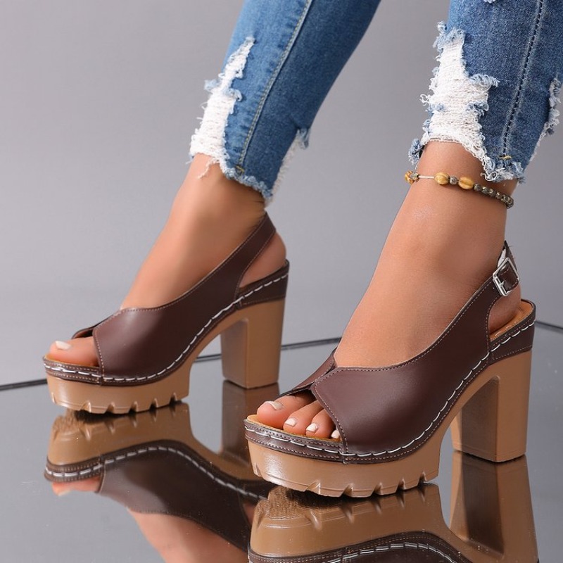Women's Sandals Chunky High He - Wedding Fx review and price