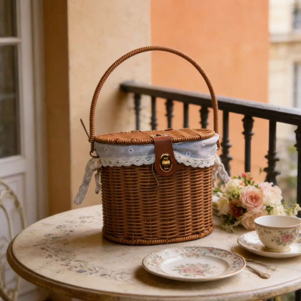 Hand-woven Basket with Lid Loc - Wedding Hampers review and price