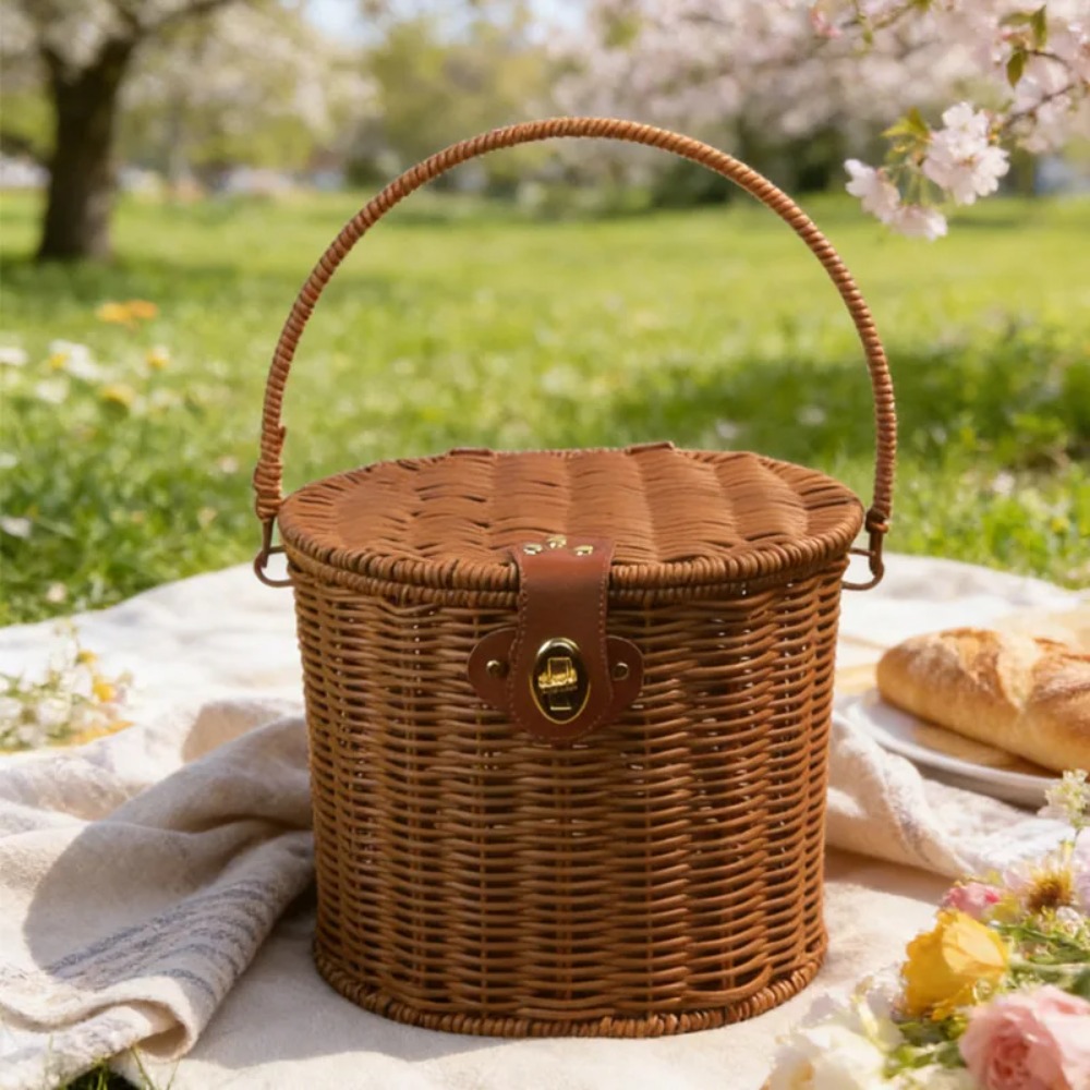 Hand-woven Basket with Lid Loc - Wedding Hampers review and price