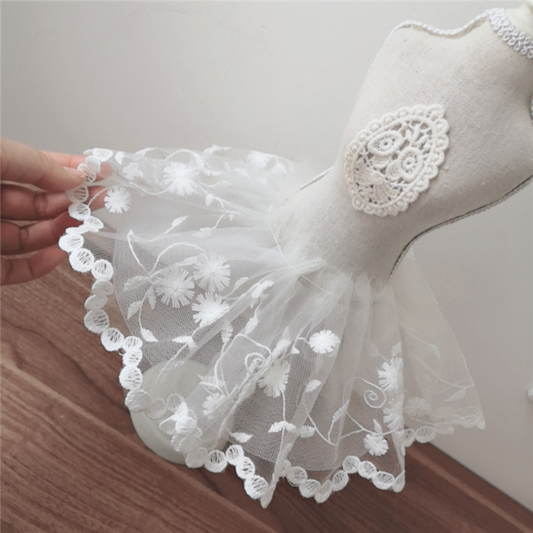12CM Wide White Tulle Mesh 3d  - Wedding Water Supply review and price