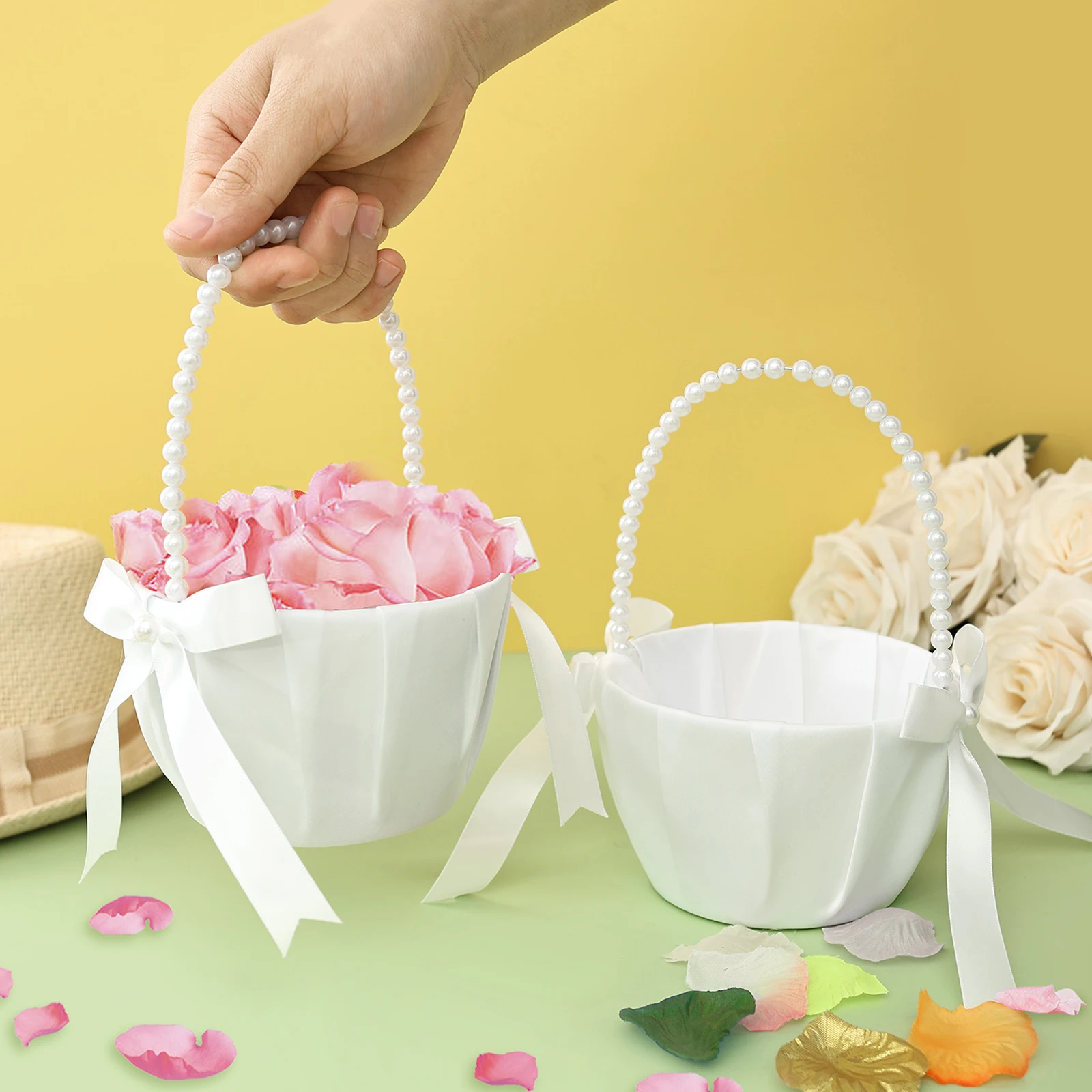 2Pcs Wedding Flower Girl Baske - Wedding Hampers review and price