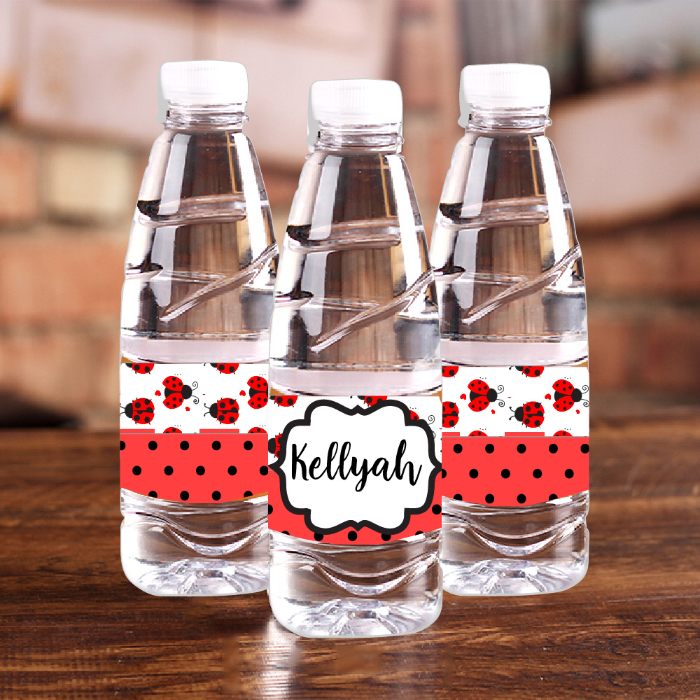 Personalised Ladybug Red Polka - Wedding Water Supply review and price